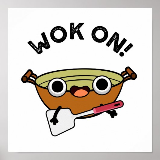 Wok on Funny Chinese Cooking Pub Poster (Vorne)