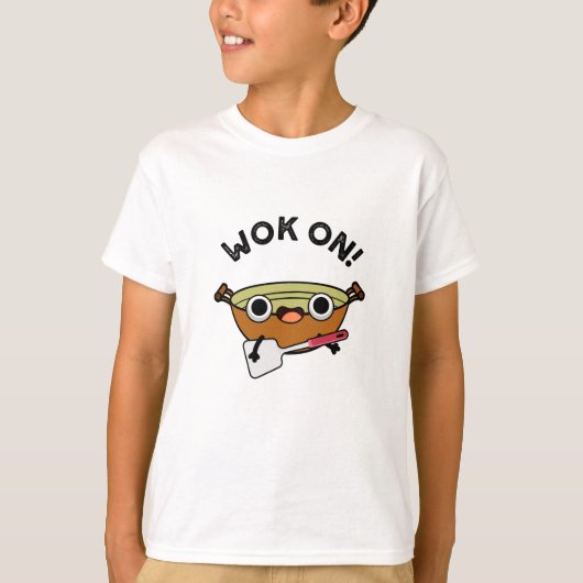 Wok on Funny Chinese Cooking Pub T-Shirt (Vorderseite)