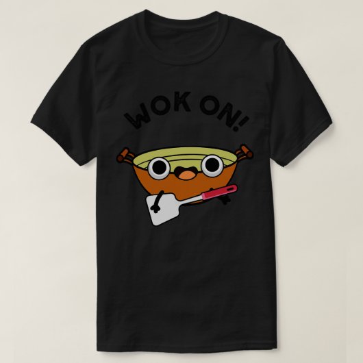 Wok on Funny Chinese Rock Puck 1 T-Shirt (Design vorne)