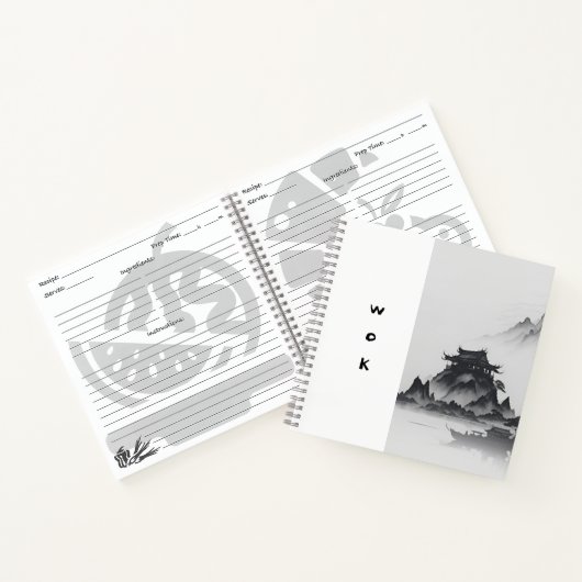 Wok-Rezepte-Notebook Notizblock (Innenseite)