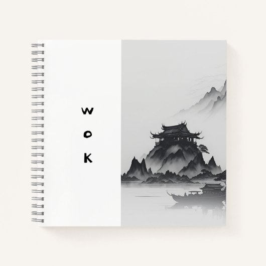 Wok-Rezepte-Notebook Notizblock (Vorderseite)