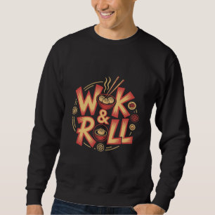 Wok & Roll Dim Sum Asiatische Küche Vintage Retro Sweatshirt