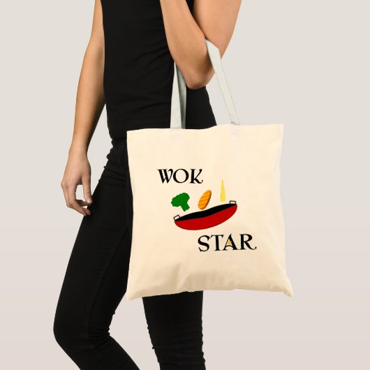 Wok Star Veggie Koch Funny Tragetasche (Vorderseite (Produkt))