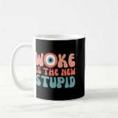 Woke Is The New Stud Funny Anti Woke Conservative Kaffeetasse (Links)