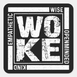 Woke Quadratischer Aufkleber