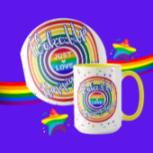 Woke Up Happy Again Rainbow with Stars Tasse