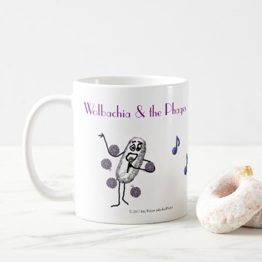 Wolbachia u. die Bakterium-Tasse durch RoseWrites Kaffeetasse (Mit Donut)