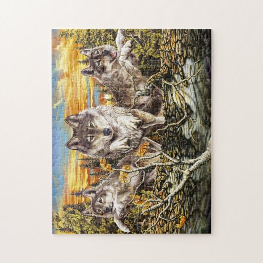 Wölbchen springen über einen Stein Puzzle (Vertikal)