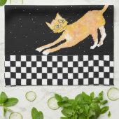 Wölbeningwer-Katze mit Gläsern Geschirrtuch (Gefaltet)