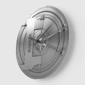 Wölbungstürsilber Große Wanduhr (Winkel)