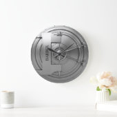 Wölbungstürsilber Große Wanduhr (Zuhause)