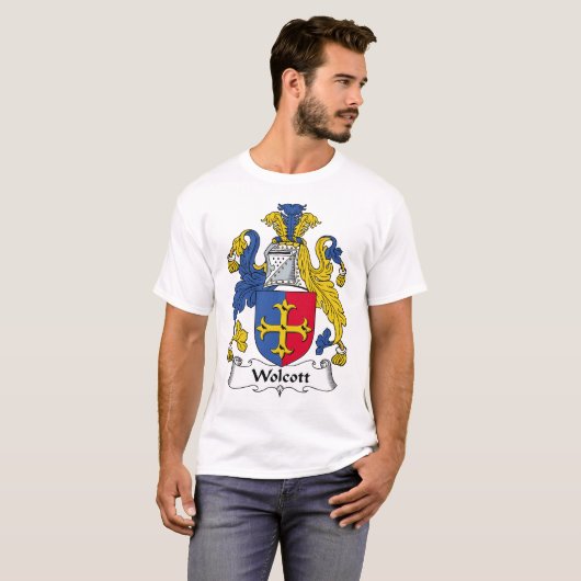 Wolcott Familienwappen T-Shirt (Vorne ganz)