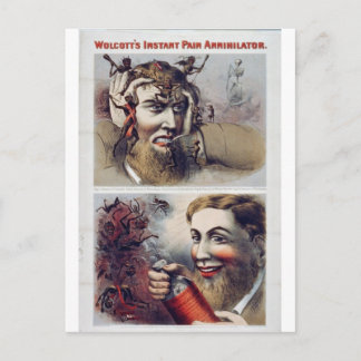 Wolcotts sofortiger Schmerzvernichter Postkarte