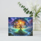 Wold tree Yggdrasil of northern viking mythology Postkarte (Stehend Vorderseite)