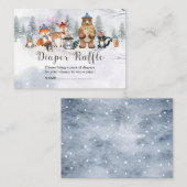 Wöldland Wintertiere Windelwindeln Begleitkarte (Vorne/Hinten)