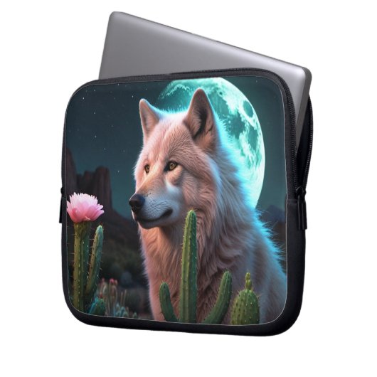 Wolf13: Laptopschutzhülle (Vorderseite Links)