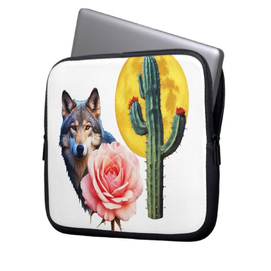 Wolf14: Laptopschutzhülle (Vorderseite Links)