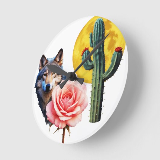 Wolf14: Runde Wanduhr (Winkel)