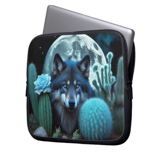 Wolf18: Laptopschutzhülle (Vorderseite Links)