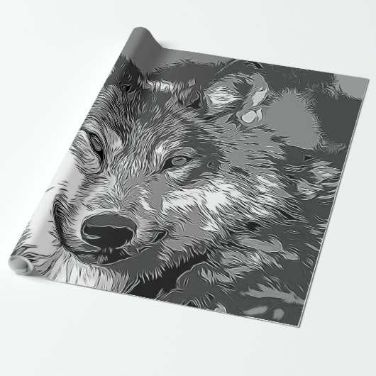 Wolf20151102 Geschenkpapier (Ungerollt)