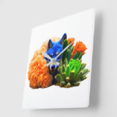 Wolf22: Quadratische Wanduhr (Winkel)