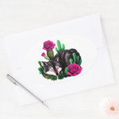 Wolf24: Ovaler Aufkleber (Umschlag)