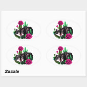 Wolf24: Ovaler Aufkleber (Blatt)