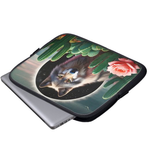 Wolf25: Laptopschutzhülle (Vorne Knopf)