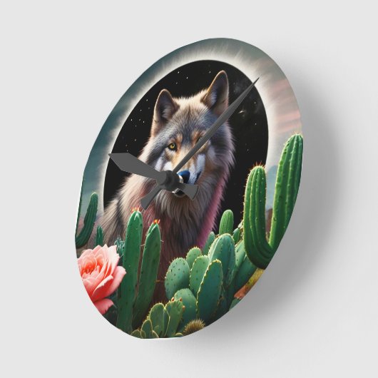 Wolf25: Runde Wanduhr (Winkel)