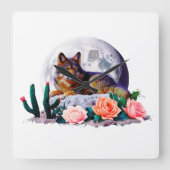 Wolf27: Quadratische Wanduhr (Vorderseite)