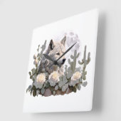 Wolf32: Quadratische Wanduhr (Winkel)