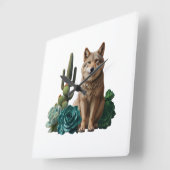 Wolf4: Quadratische Wanduhr (Winkel)