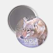 Wolf グ magnet (Vorderseite/Rückseite)