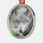 Wolf_011 Silbernes Ornament (Links)