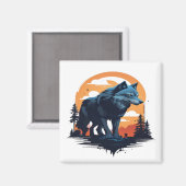Wolf 06 magnet (Vorderseite/Rückseite)