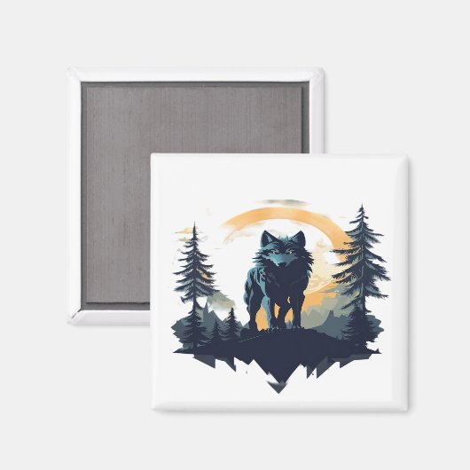 Wolf 08 magnet (Vorderseite/Rückseite)