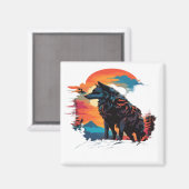 wolf 12 magnet (Vorderseite/Rückseite)