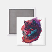 Wolf 15 magnet (Vorderseite/Rückseite)