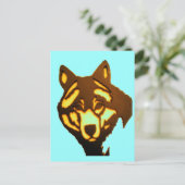 Wolf 1 Postkarte (Stehend Vorderseite)