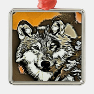 Wolf 2014-0978 ornament aus metall