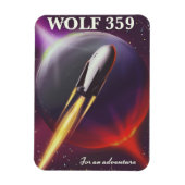Wolf 359 "for a Adventure" Weltraumreisepaket Magnet (Vertikal)