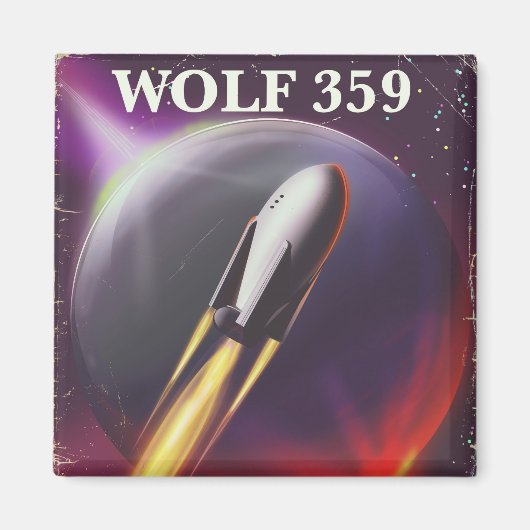 Wolf 359 "for a Adventure" Weltraumreisepaket Magnet (Vorne)