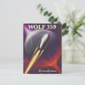 Wolf 359 "for a Adventure" Weltraumreisepaket Postkarte (Stehend Vorderseite)