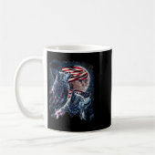 Wolf 4. Juli American Flag Howling Wolves Unde Kaffeetasse (Links)