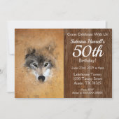 Wolf 50. Geburtstagsfeier Einladung (Vorderseite)