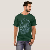 Wolf Abdruck Freunde Freund T-Shirt (Vorne ganz)