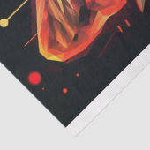 Wolf Abstrakt Faceted Orange Decoupage Paper Seidenpapier (Ausschnitt)