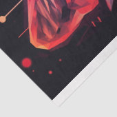 Wolf Abstrakt Faceted Pink Lila Decoupage Paper Seidenpapier (Ausschnitt)