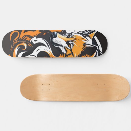Wolf, Abstrakte Kunst. Skateboard (Horizontal)