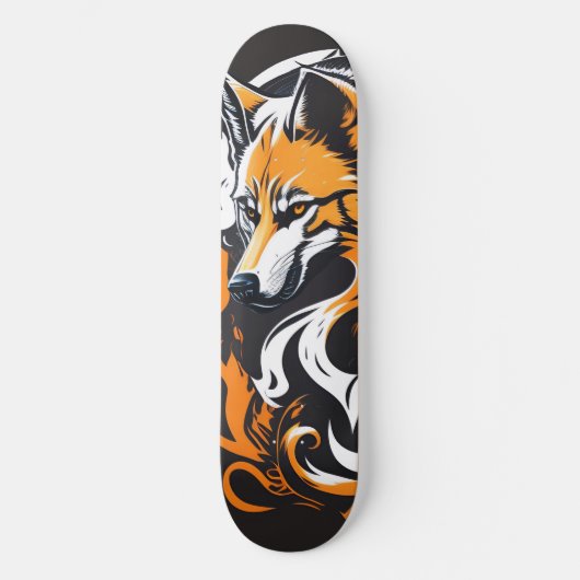 Wolf, Abstrakte Kunst. Skateboard (Vorderseite)